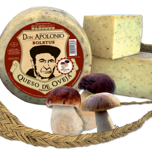 Queso manchego curado con boletus