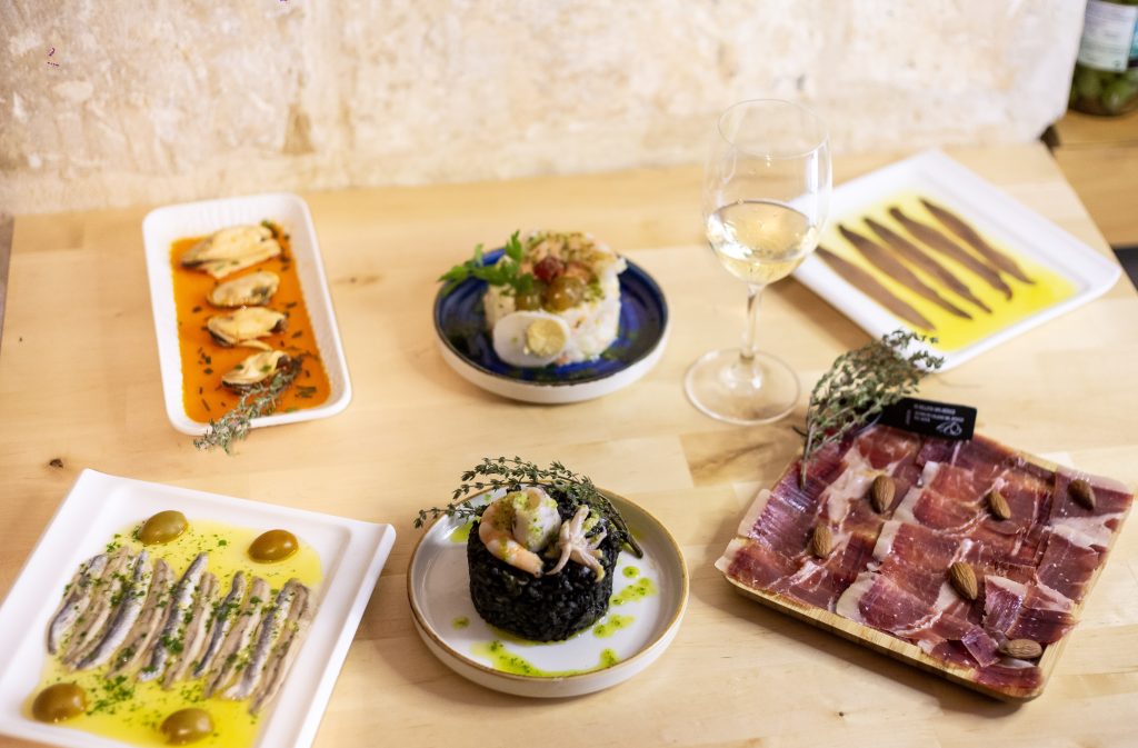 Spanish tapas and wine served at Iber&Co restaurant in Malta