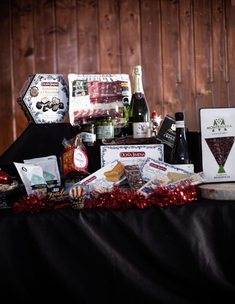 Large festive hamper with Juvé & Camps Cava, Biloba wine, Ibérico selection and Spanish sweets