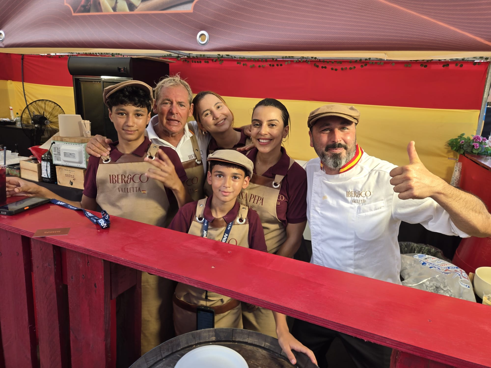 ALT: Iber&Co double stand serving paella and sangria at Malta International Food Festival 2026